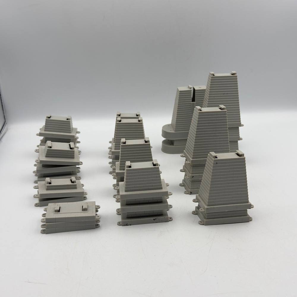 Atlas Bridge Support Piers Gray Plastic Model Train Layout Lot Vintage 30+pcs